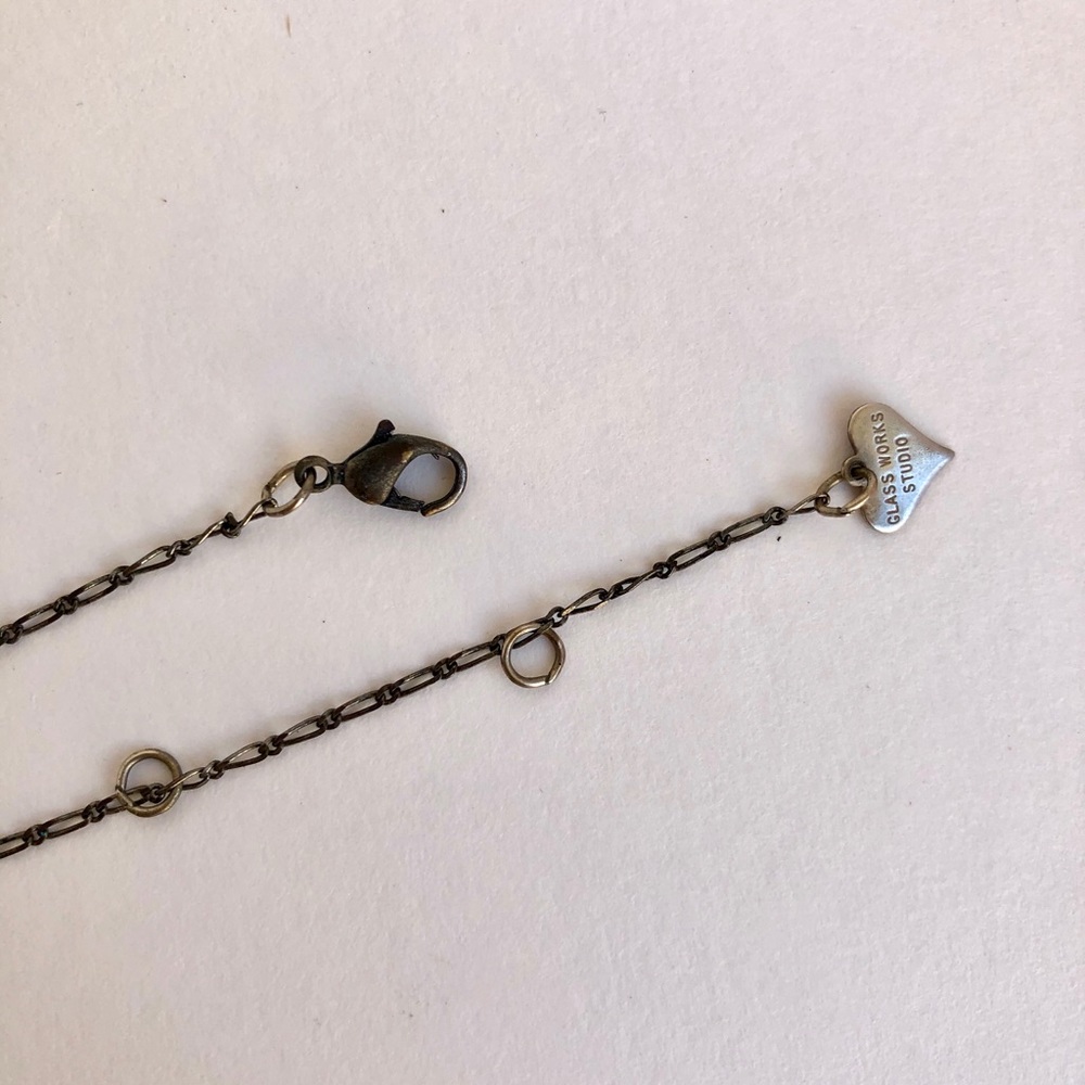 Vintage Heart Glass Works Studio Crystal Necklace View 5